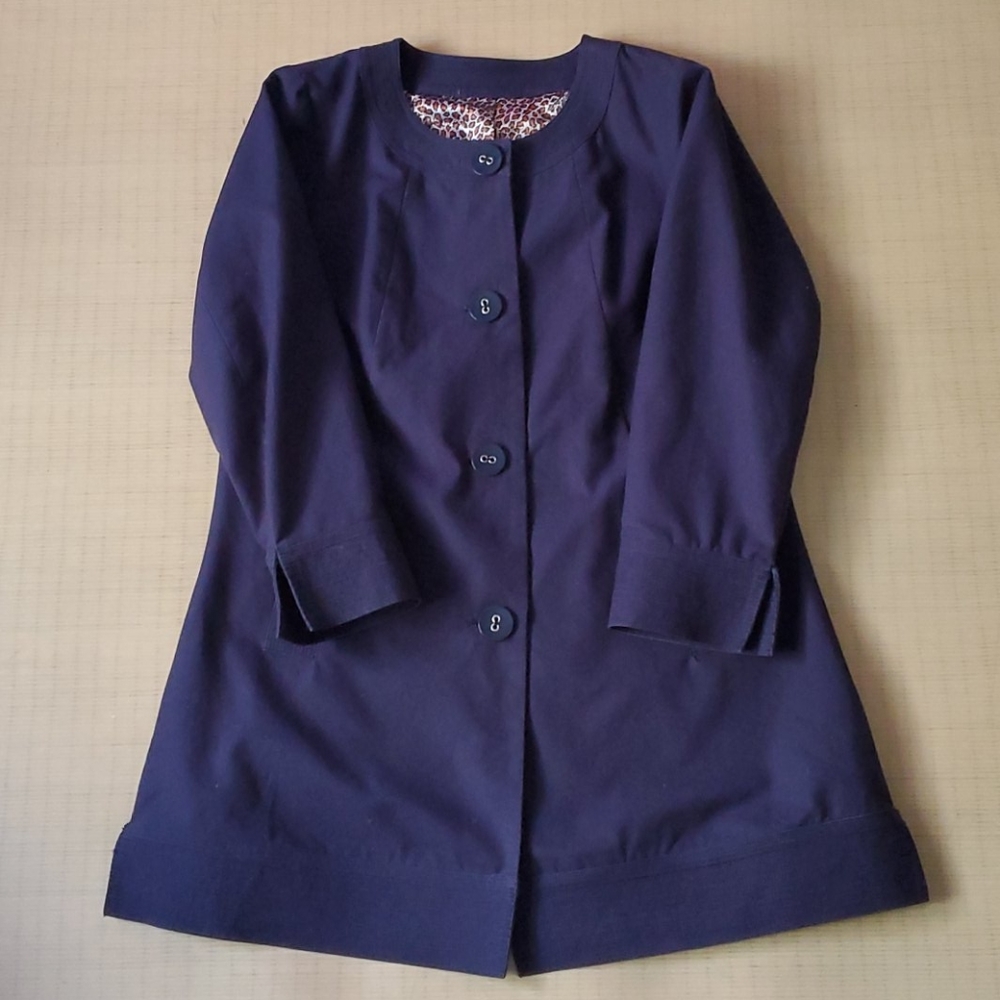 ★Dennis Basso Women"s Navy Coat/Jacket